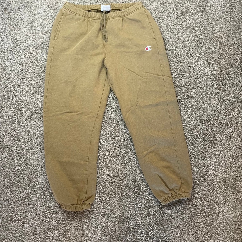 Champion Reverse Weave Sweatpants Mens Large Tan Khaki Joggers Athleticwear